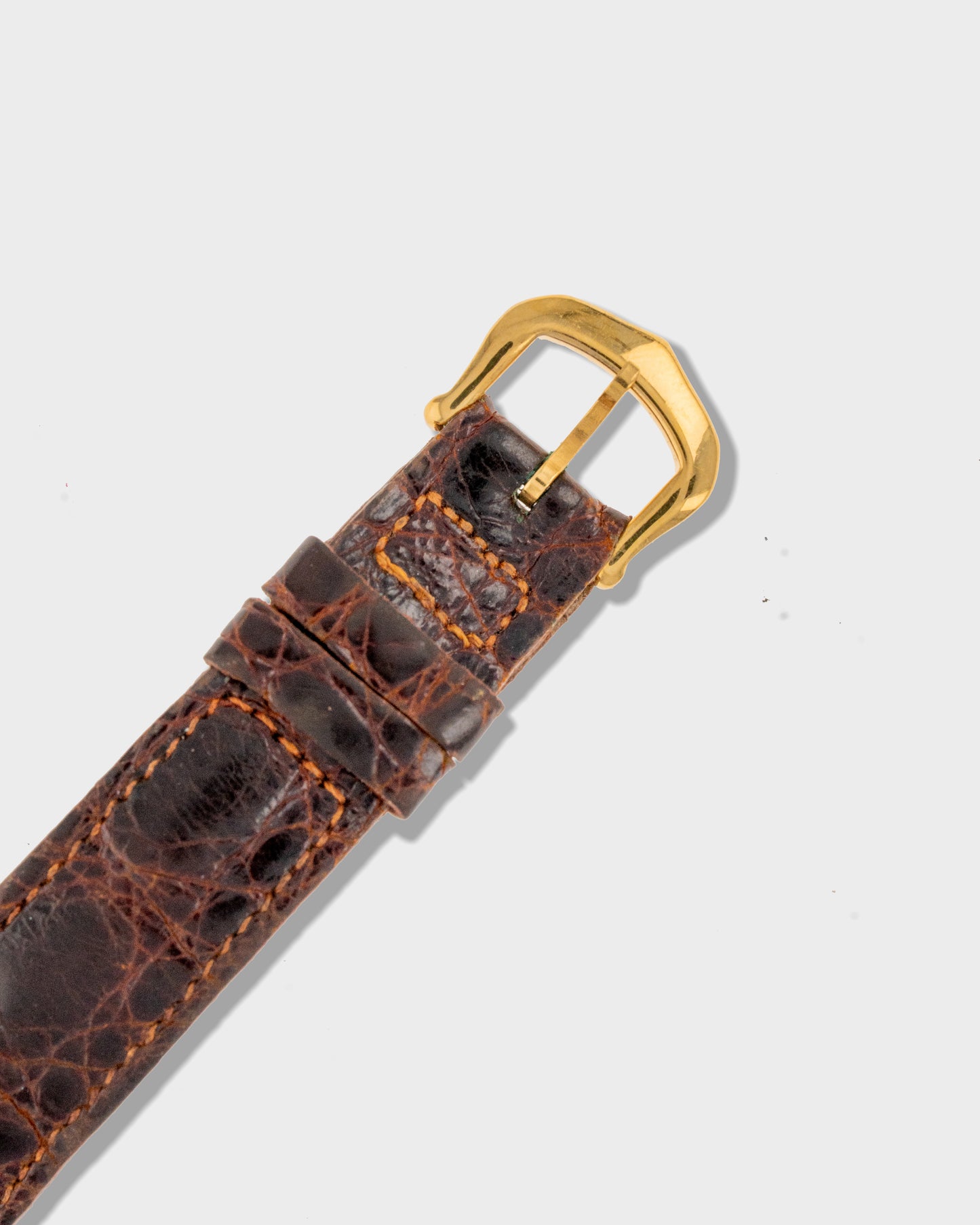 1970's Vintage Cartier Tank Must de Vermeil Small Model - Brown 'Wooden' or 'Tortoise' Dial