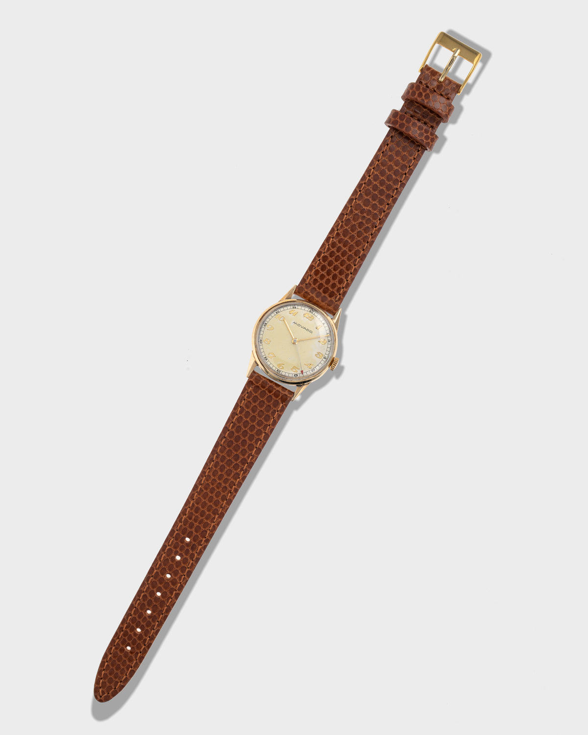 1930's Vintage Yellow Gold Filled Movado - Silver Dial with Breguet Numerals