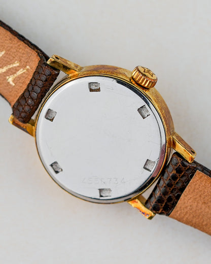 1970'S Vintage Ladies Zenith Time-Only Gold Plated - Silver Dial