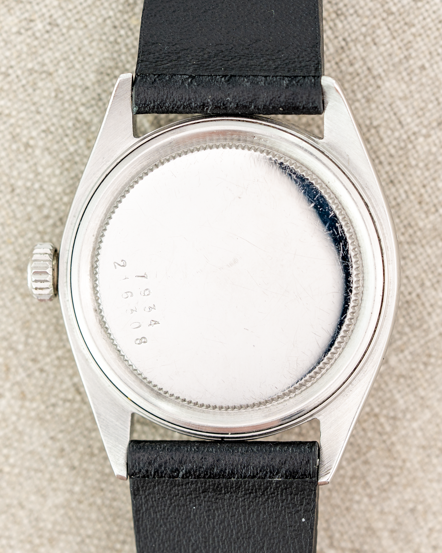 1962 Vintage Tudor Oyster Shock-Resisting Ref. 7934 - Matte Black 'Big Rose' Dial