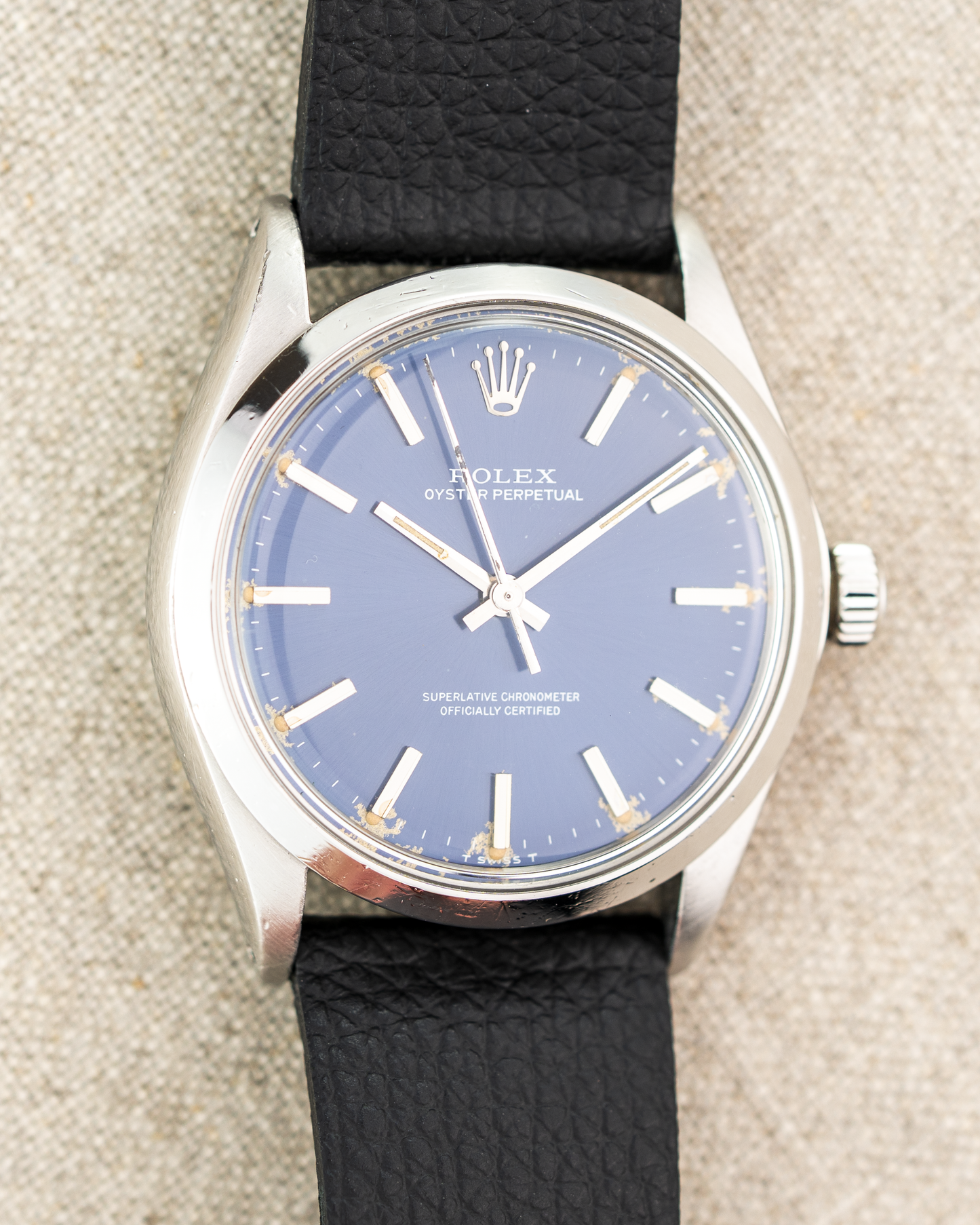 1973 Vintage Rolex Oyster Perpetual Ref. 1002 - Blue Metallic Dial
