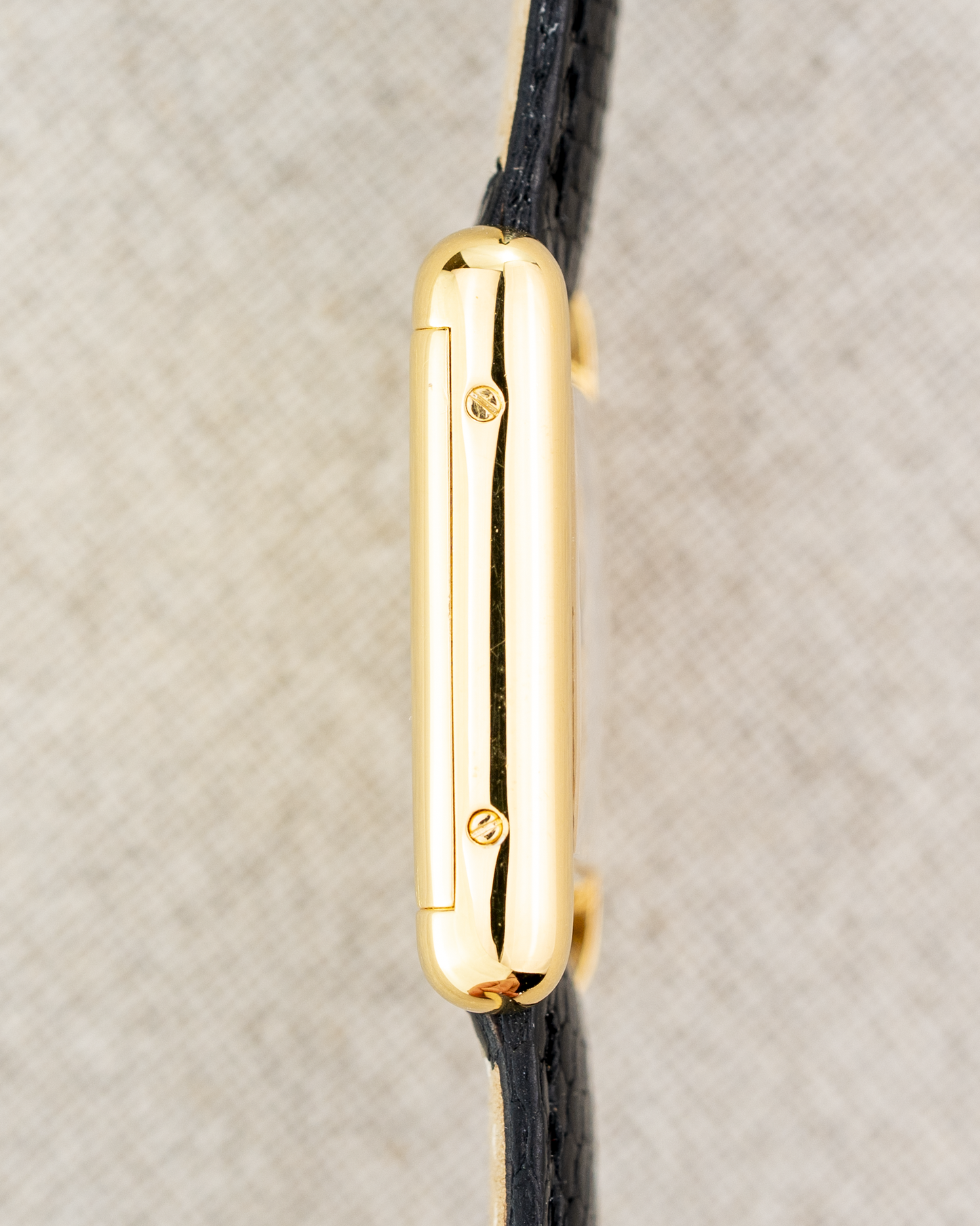 1980's Vintage Cartier Tank Must de Vermeil Small Model - Roman Numeral 'Lemon Dial'