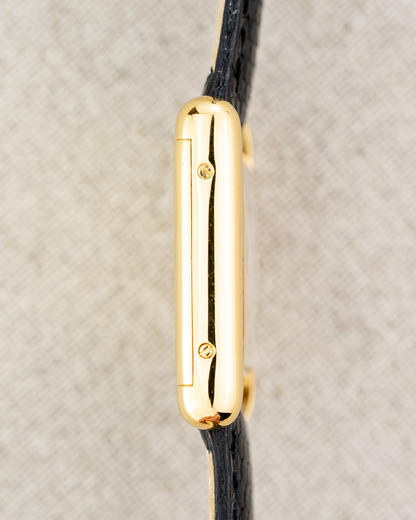 1980's Vintage Cartier Tank Must de Vermeil Small Model - Roman Numeral 'Lemon Dial'