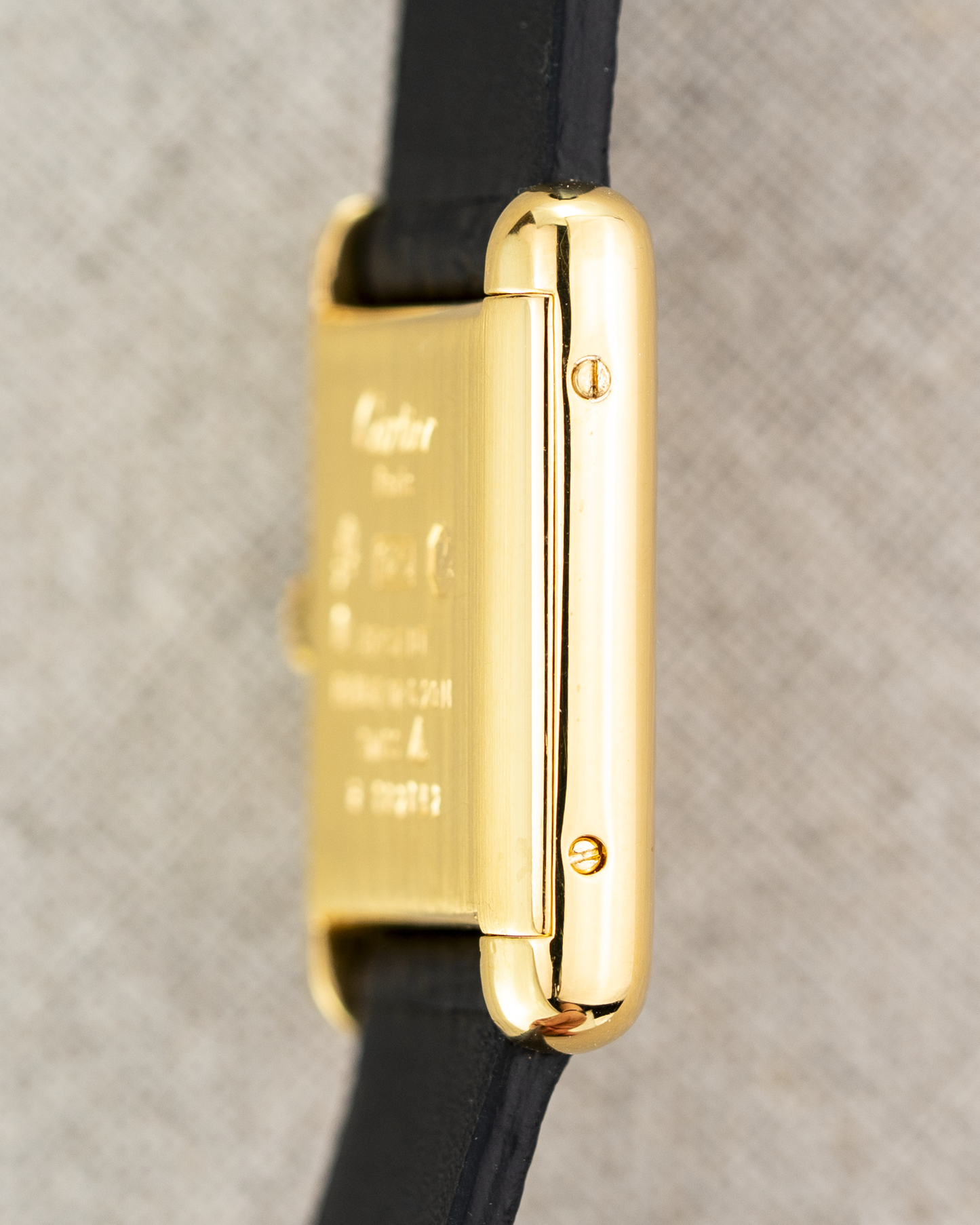 1980's Vintage Cartier Tank Must de Vermeil Small Model - Roman Numeral 'Lemon Dial'