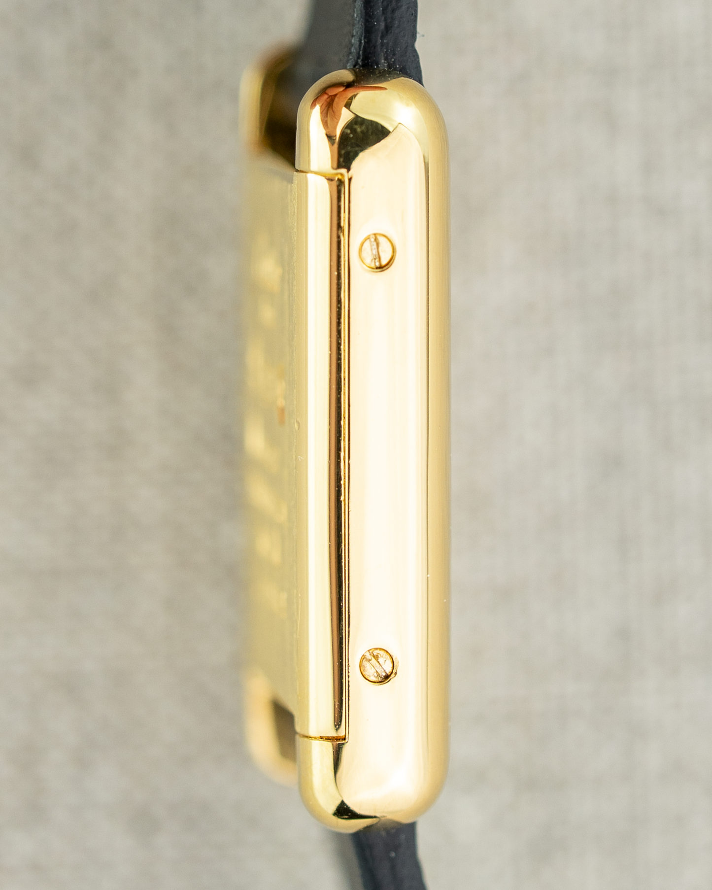 1980's Vintage Cartier Tank Must de Vermeil Small Model - Blue 'Lapis' Spider Dial