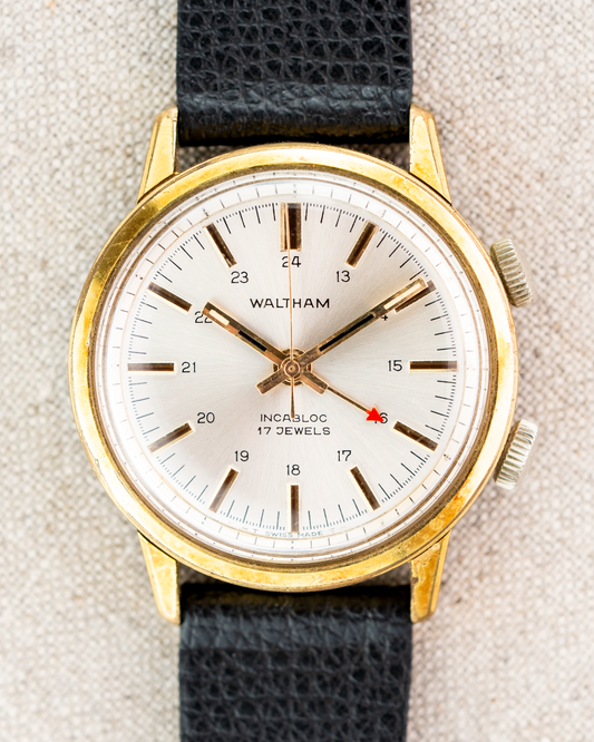 1970's Vintage Waltham Alarm - Silver Dial