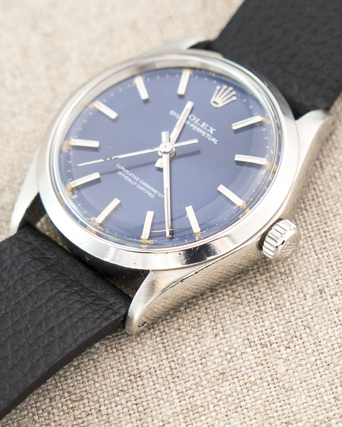 1973 Vintage Rolex Oyster Perpetual Ref. 1002 - Blue Metallic Dial