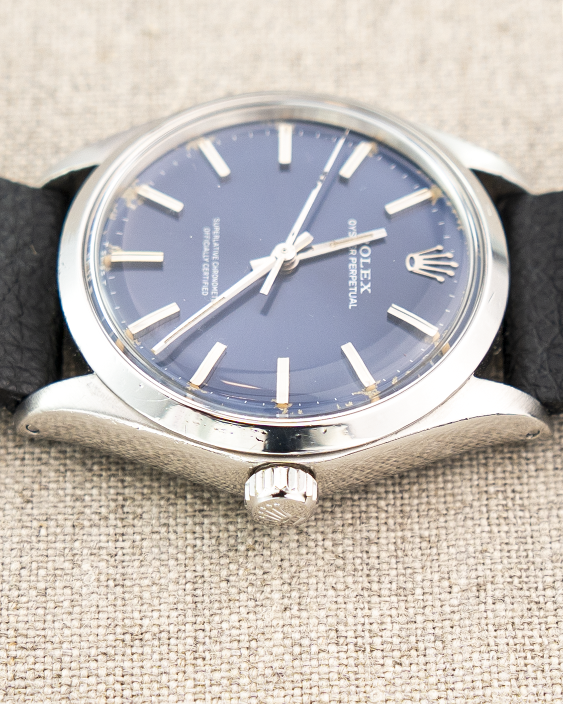 1973 Vintage Rolex Oyster Perpetual Ref. 1002 - Blue Metallic Dial