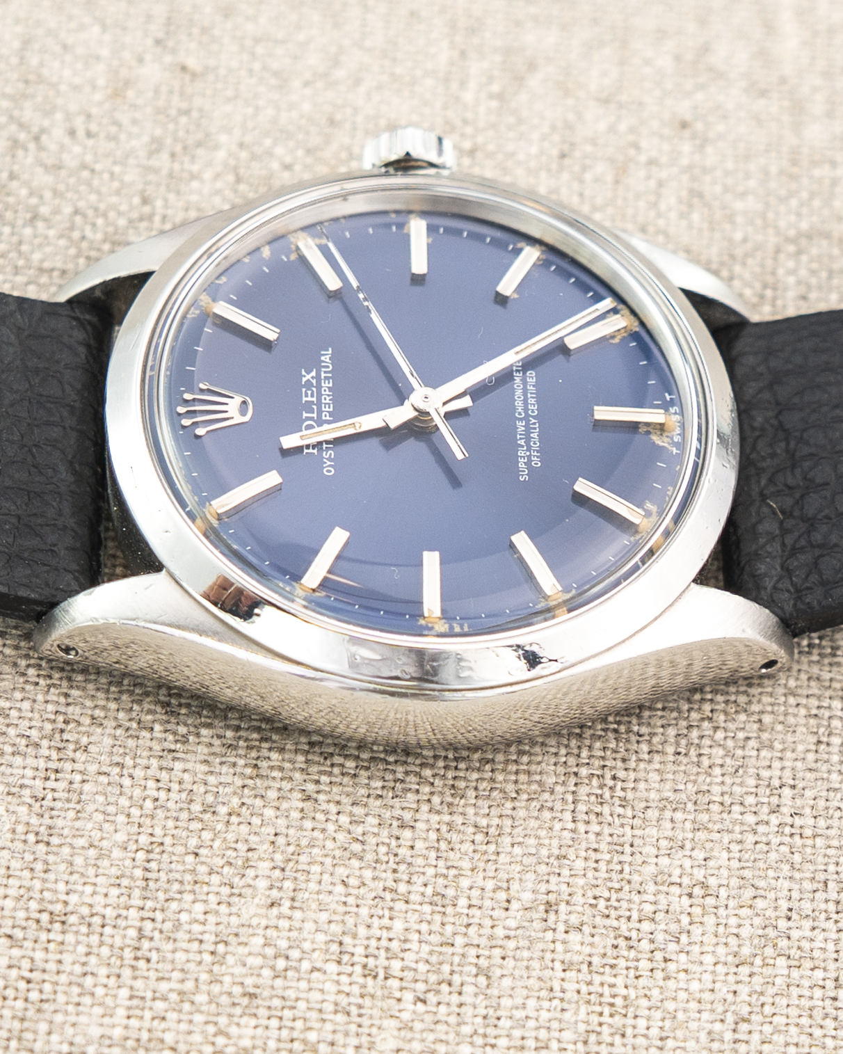 1973 Vintage Rolex Oyster Perpetual Ref. 1002 - Blue Metallic Dial