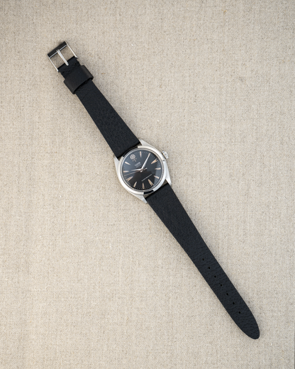 1962 Vintage Tudor Oyster Shock-Resisting Ref. 7934 - Matte Black 'Big Rose' Dial