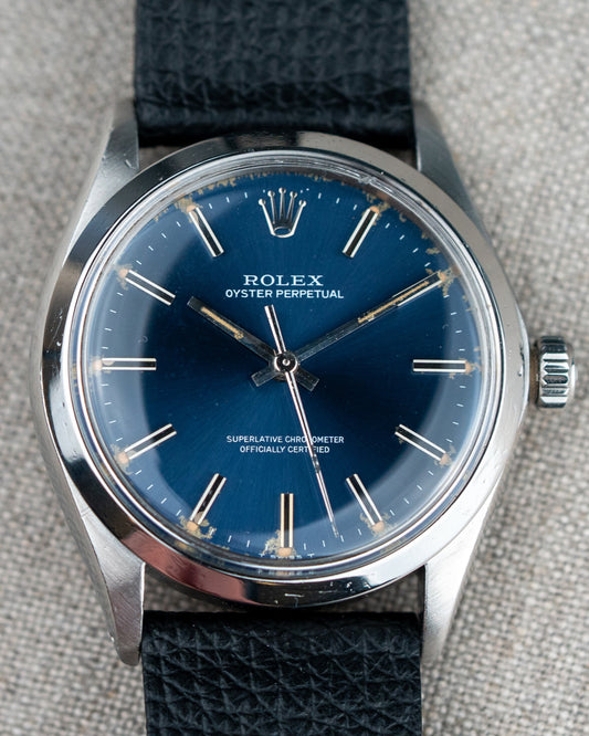 1973 Vintage Rolex Oyster Perpetual Ref. 1002 - Blue Metallic Dial