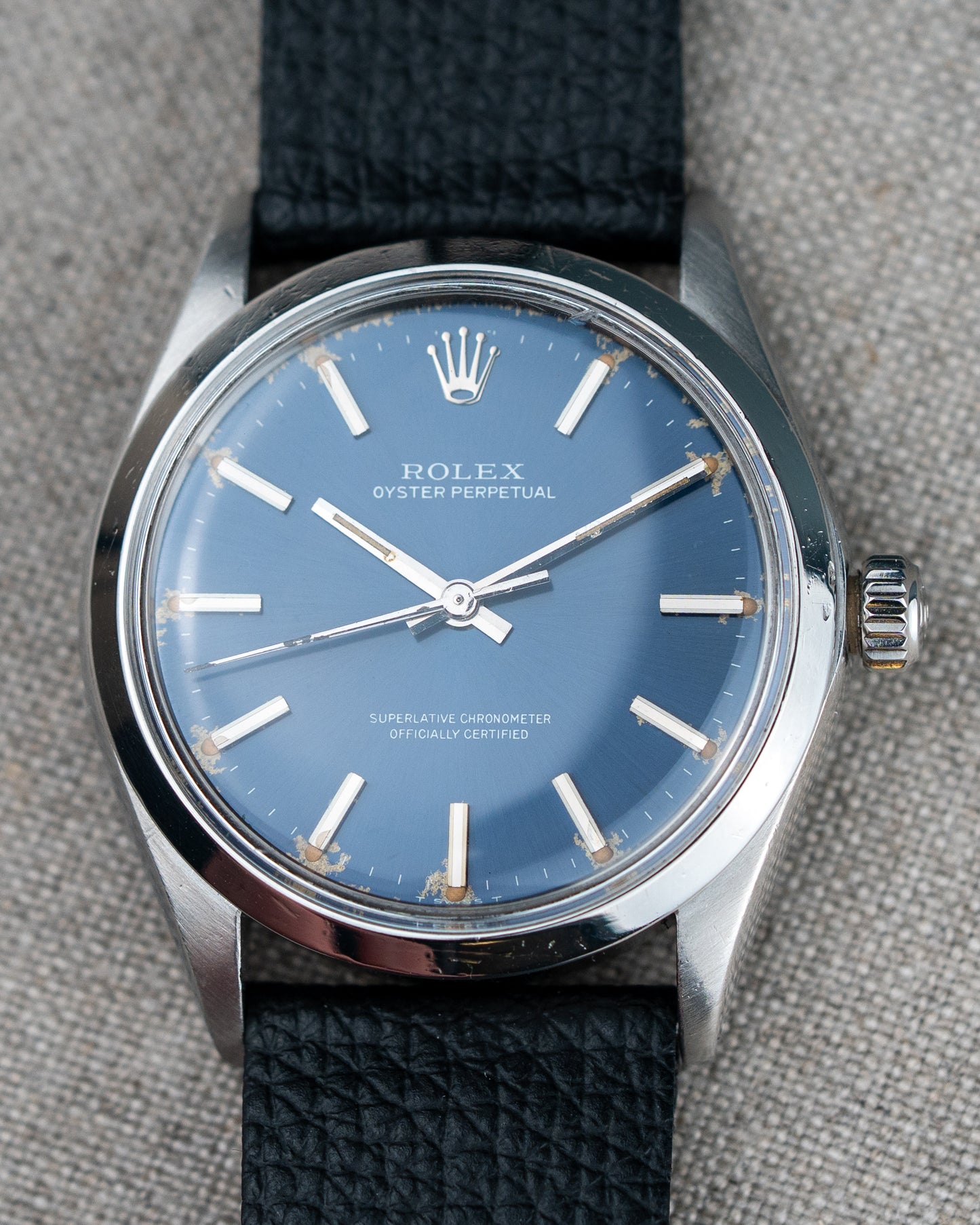 1973 Vintage Rolex Oyster Perpetual Ref. 1002 - Blue Metallic Dial