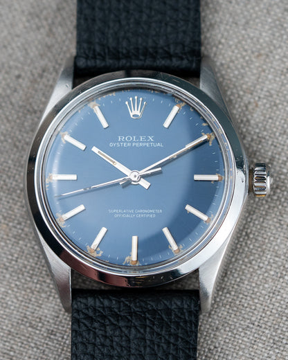 1973 Vintage Rolex Oyster Perpetual Ref. 1002 - Blue Metallic Dial
