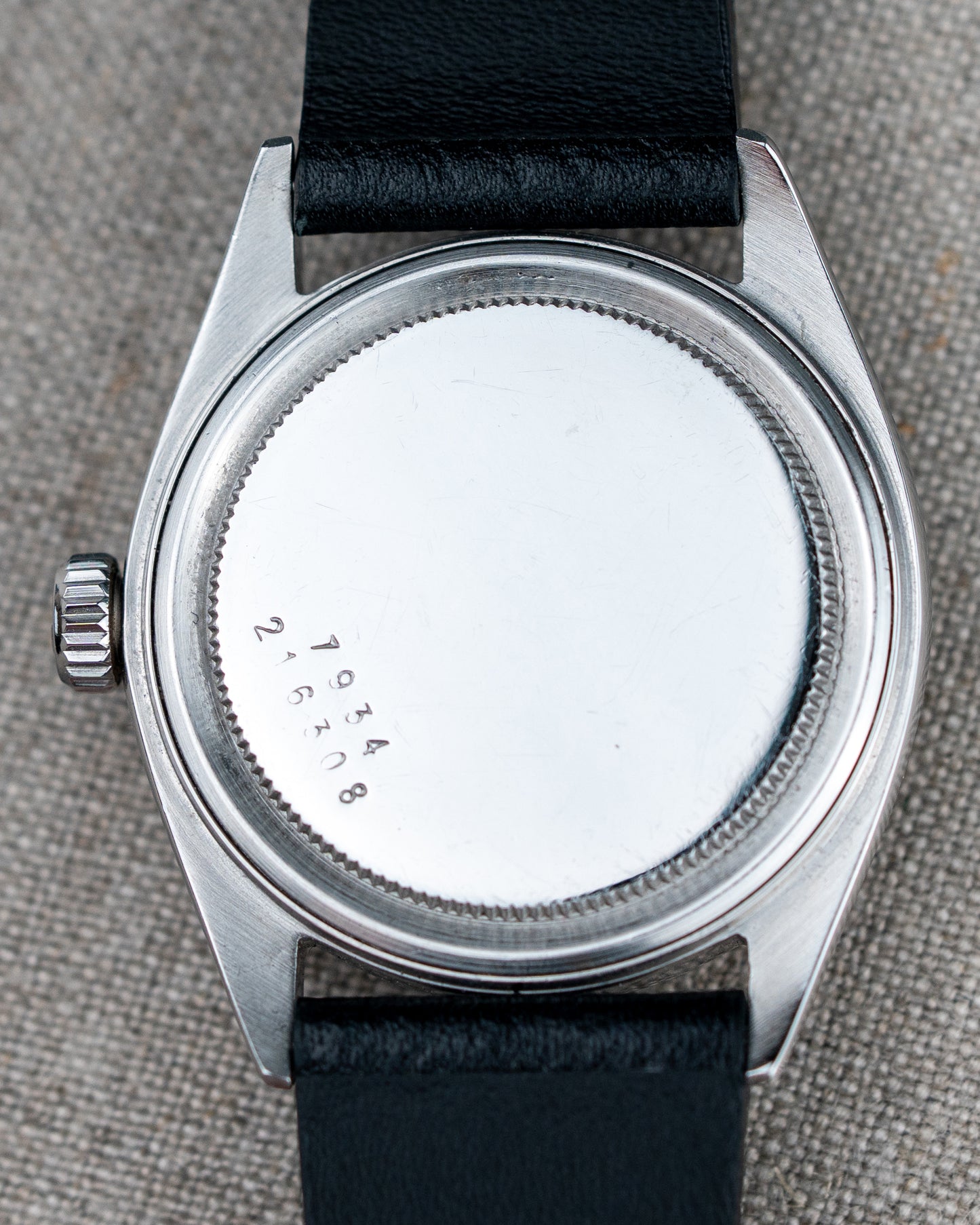 1962 Vintage Tudor Oyster Shock-Resisting Ref. 7934 - Matte Black 'Big Rose' Dial