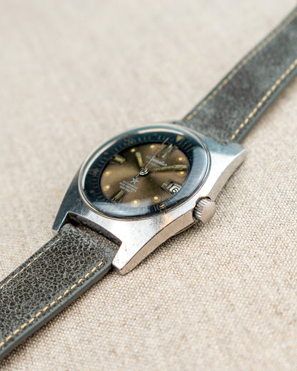 1960's Vintage Aquastar Ref. 1701 - Ghosty-Gray 'Starfish' Sunburst Dial