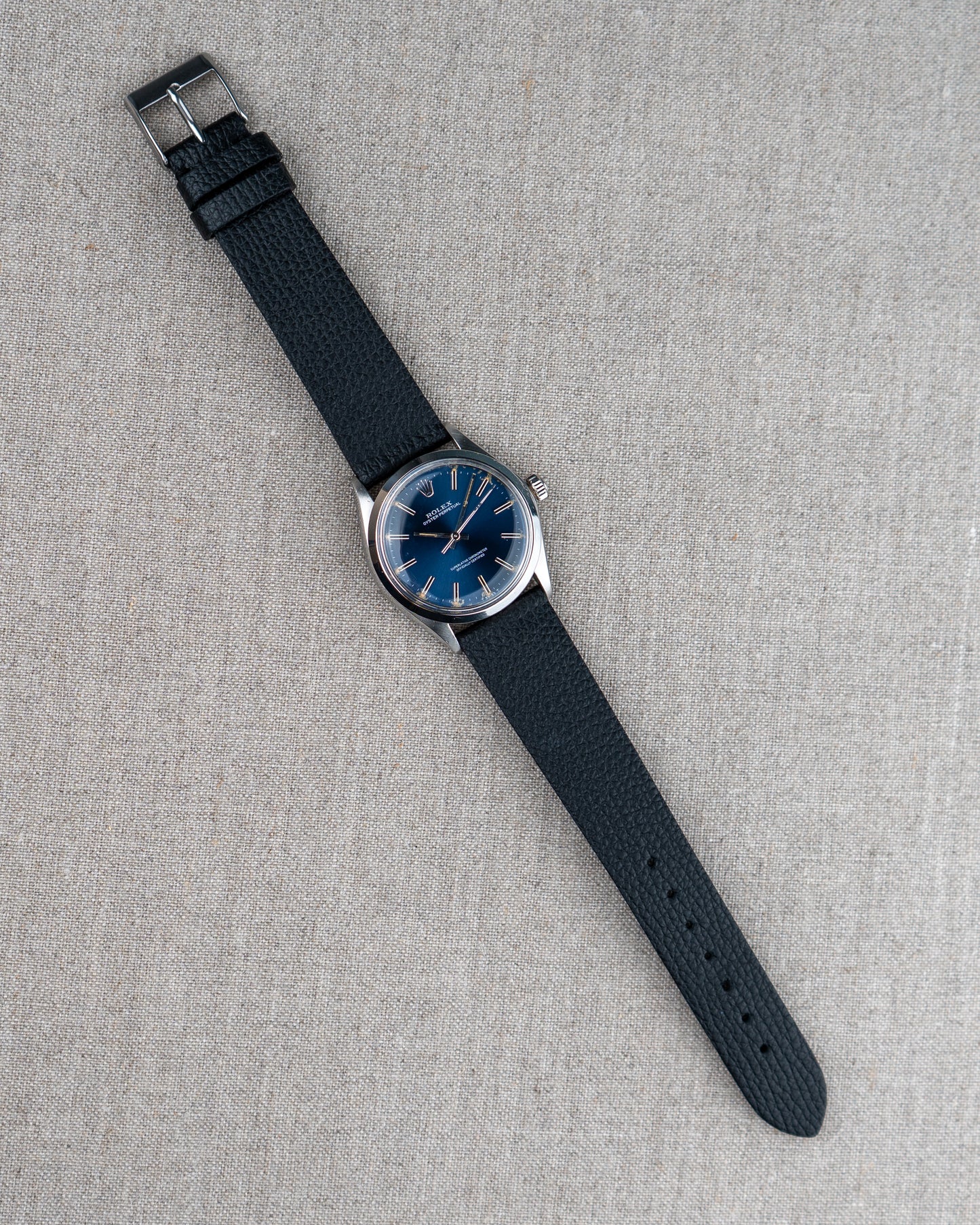 1973 Vintage Rolex Oyster Perpetual Ref. 1002 - Blue Metallic Dial