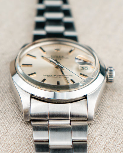 1974 Vintage Rolex Date Ref. 1500 - Silver Dial with Box and Inserts