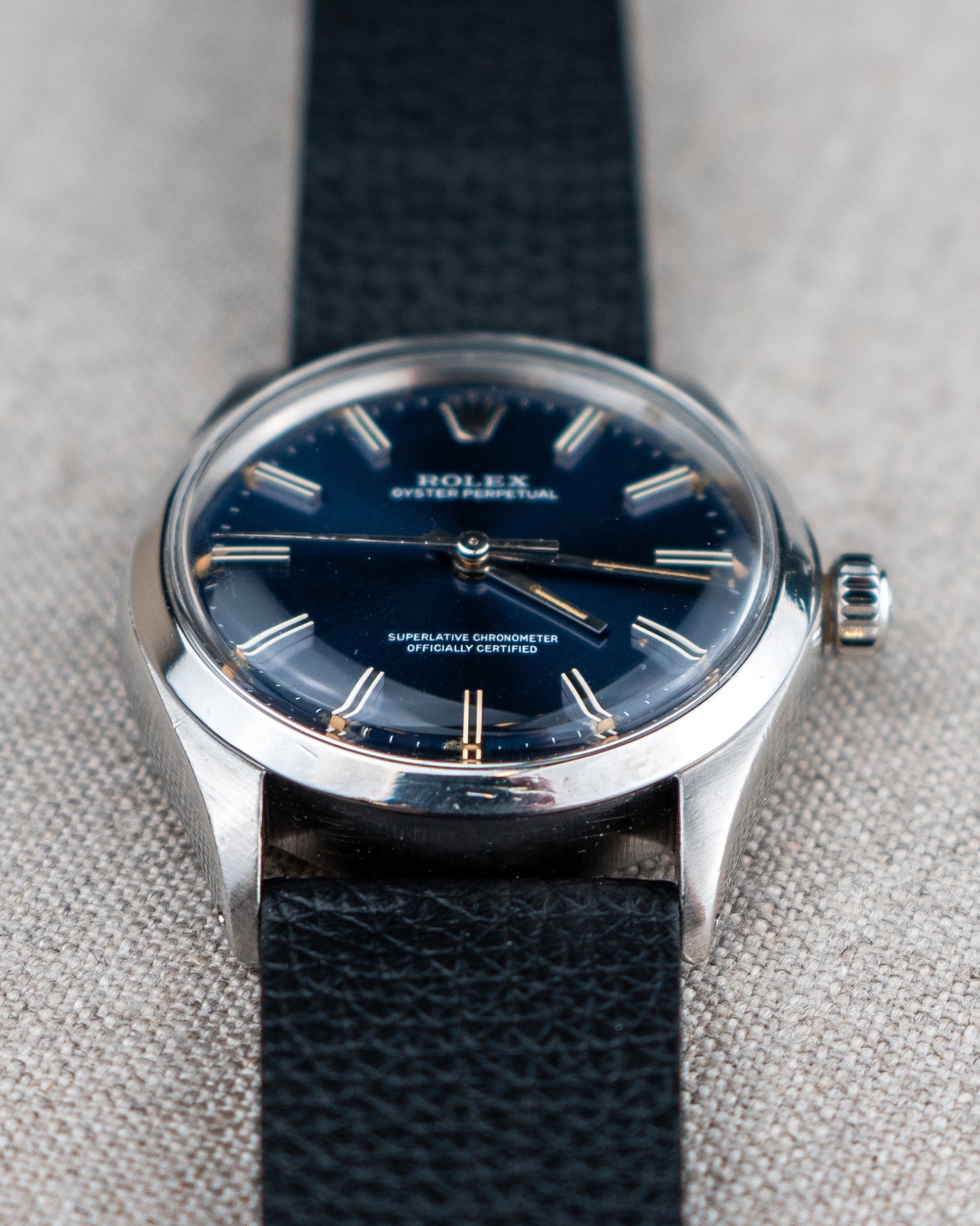 1973 Vintage Rolex Oyster Perpetual Ref. 1002 - Blue Metallic Dial