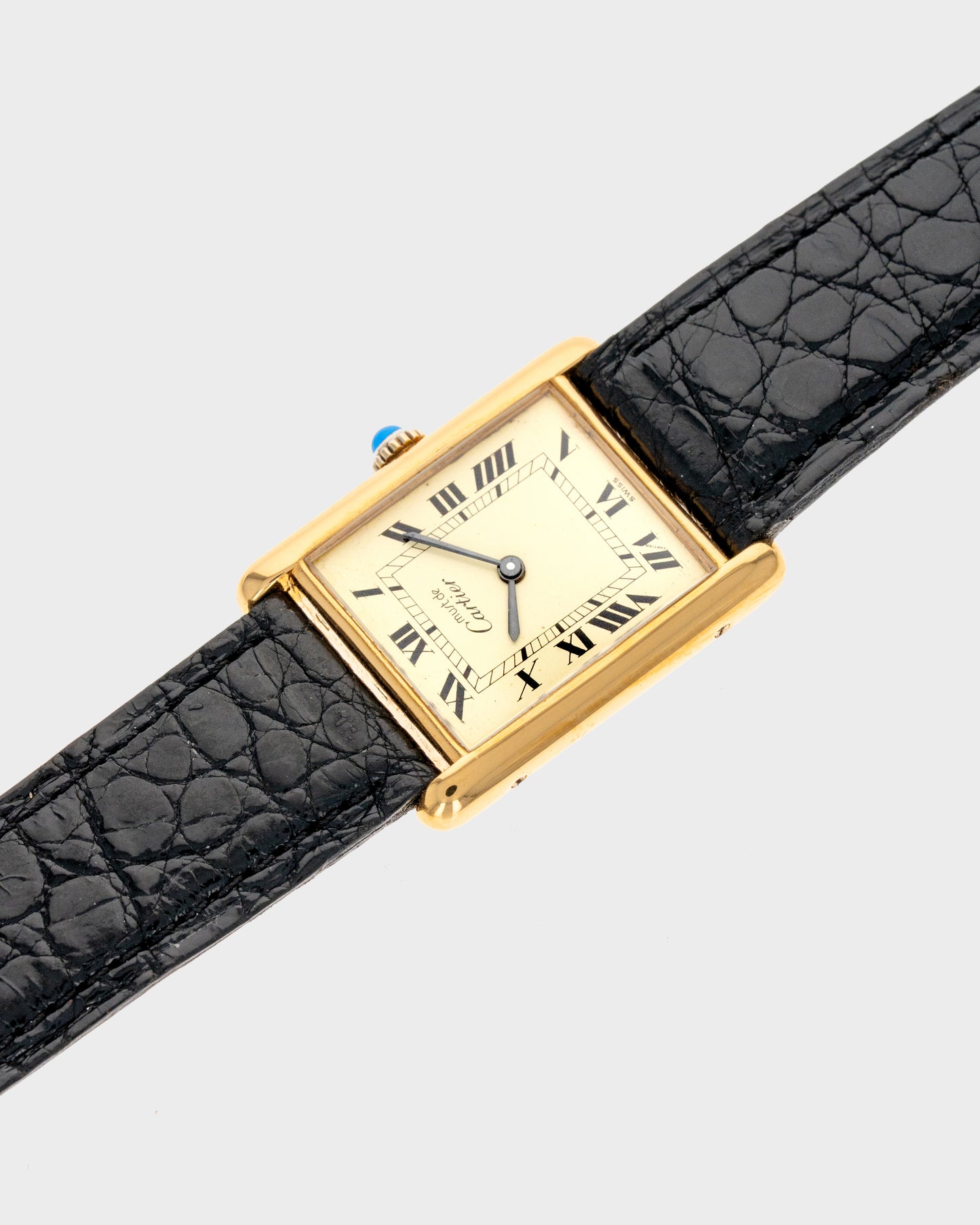 1970's Vintage Cartier Must de Tank Vermeil Large Model - Yellow 'Lemon' Dial