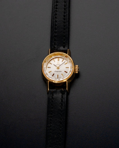 1966 Vintage Omega 18K Yellow Gold Ladymatic Ref. 551.012 - Silver Dial