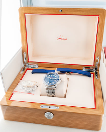 2024 Omega Seamaster 300M Ref. 210.30.42.20.03.001 - Complete Set and Near-Mint with Extra Strap