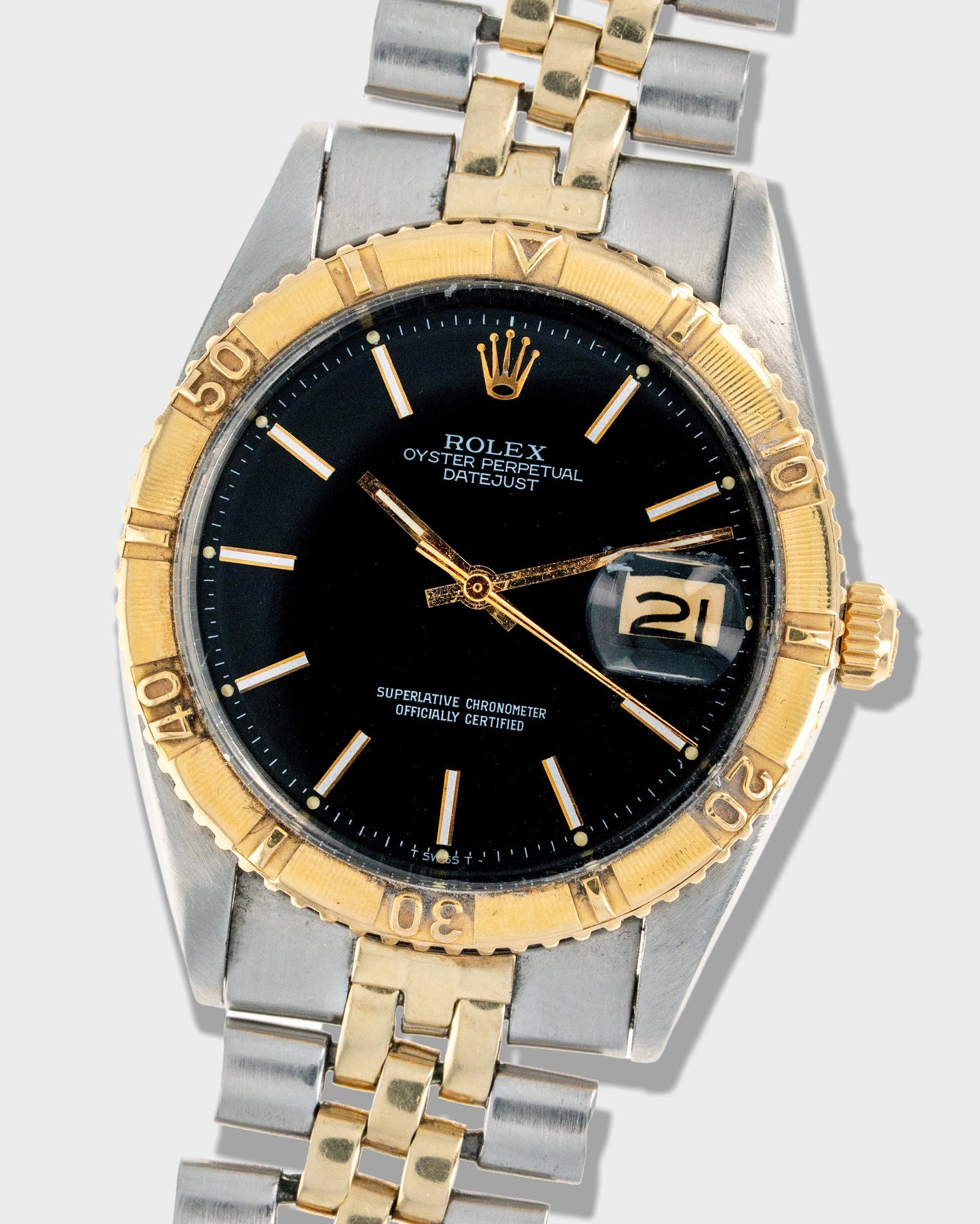 1973 Vintage Two-Tone Rolex Turn-O-Graph 'Thunderbird' Datejust Ref. 1625 - Black Dial