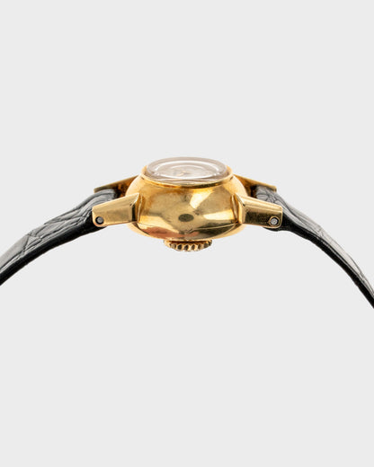 1960's Vintage Yellow Gold	Omega Backwind - Silver Dial with Omega Buckle