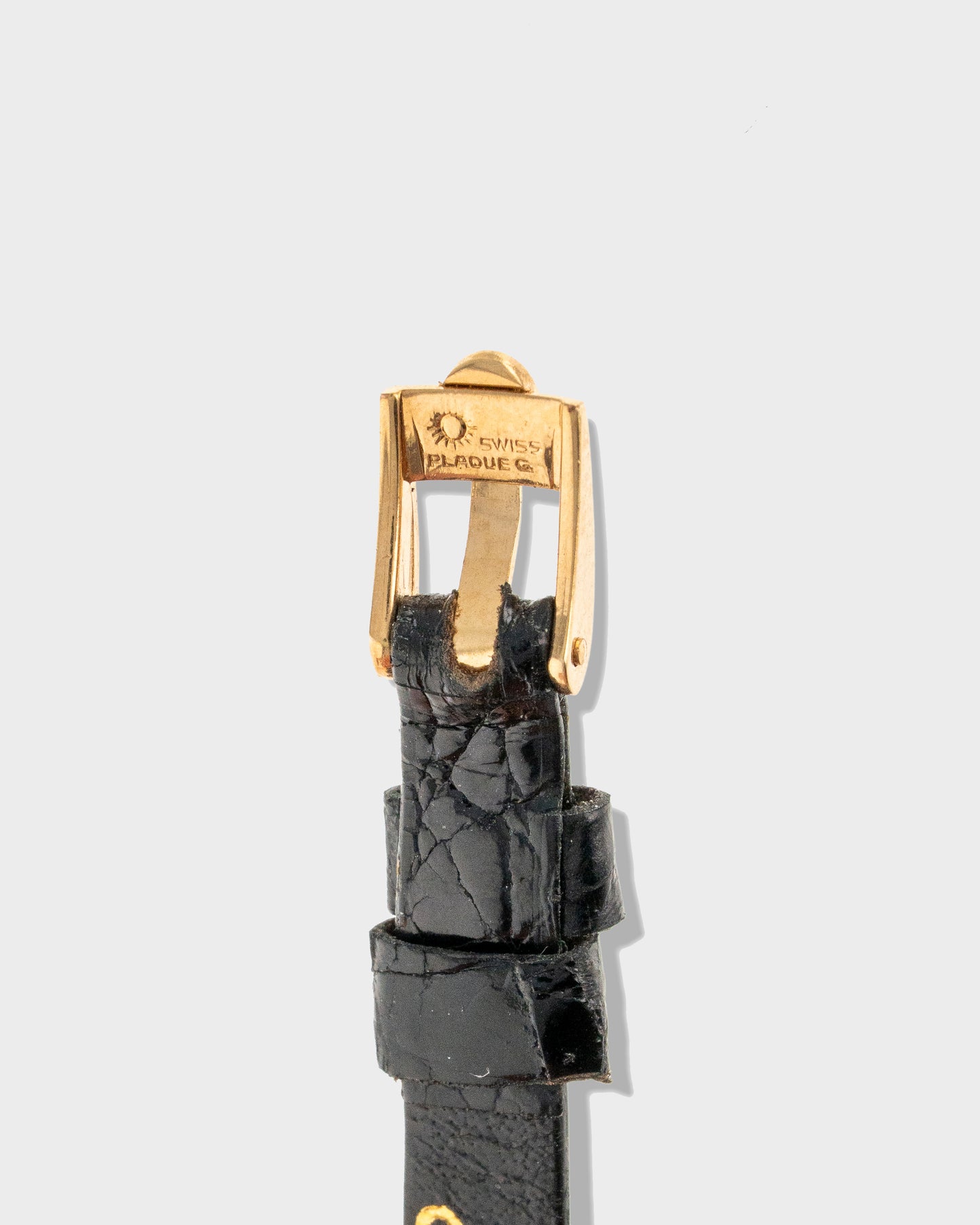 1960's Vintage Yellow Gold	Omega Backwind - Silver Dial with Omega Buckle