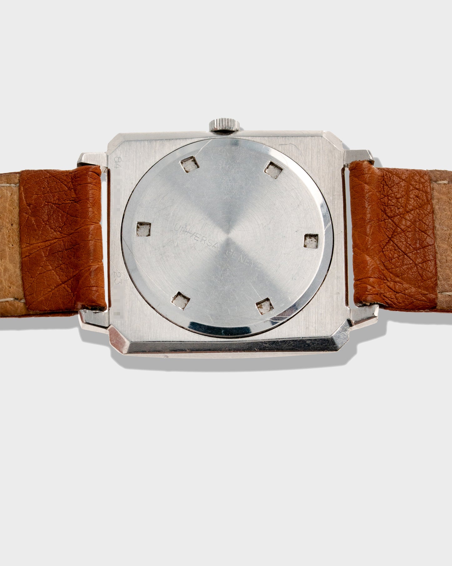 1970's Vintage Steel Universal Geneve Tank Carrée Ref. 842106/06 - White Roman Numeral Dial