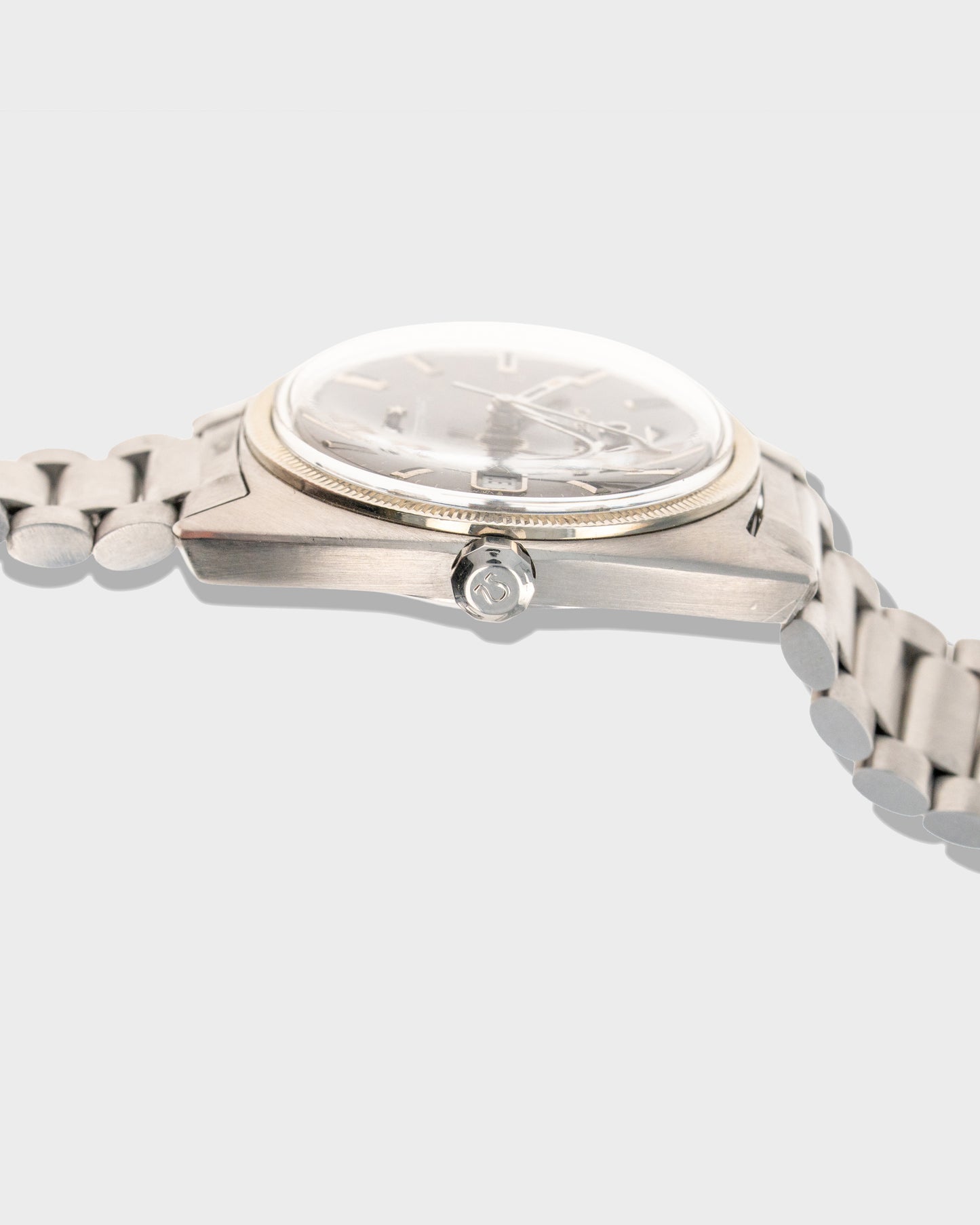1969 Vintage Steel Omega "Gerald Genta" C-Shaped Constellation Ref. 168.029 - Grey Dial with Fluted Bezel