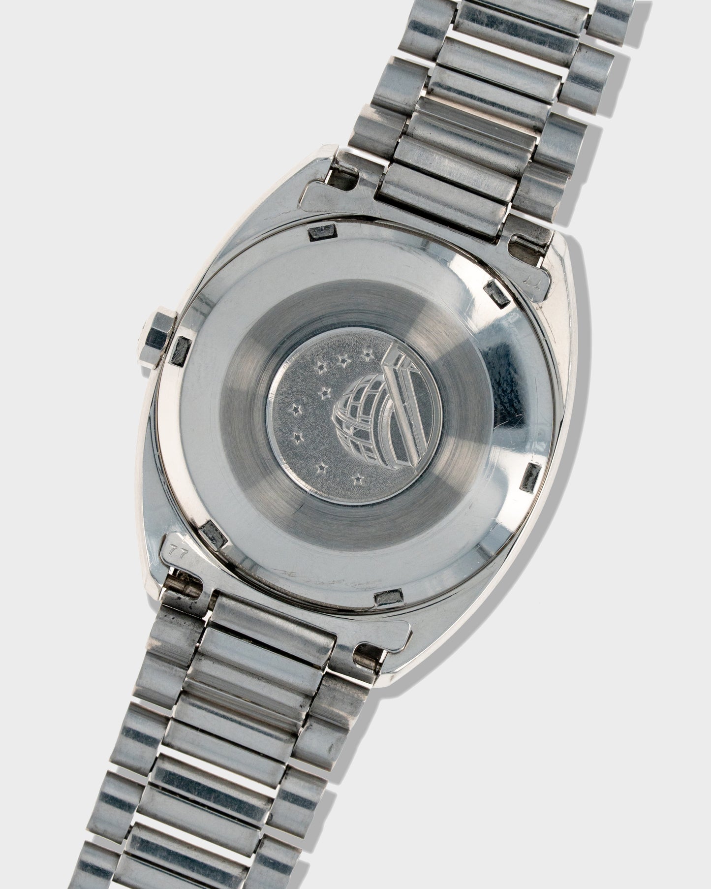 1969 Vintage Steel Omega "Gerald Genta" C-Shaped Constellation Ref. 168.029 - Grey Dial with Fluted Bezel