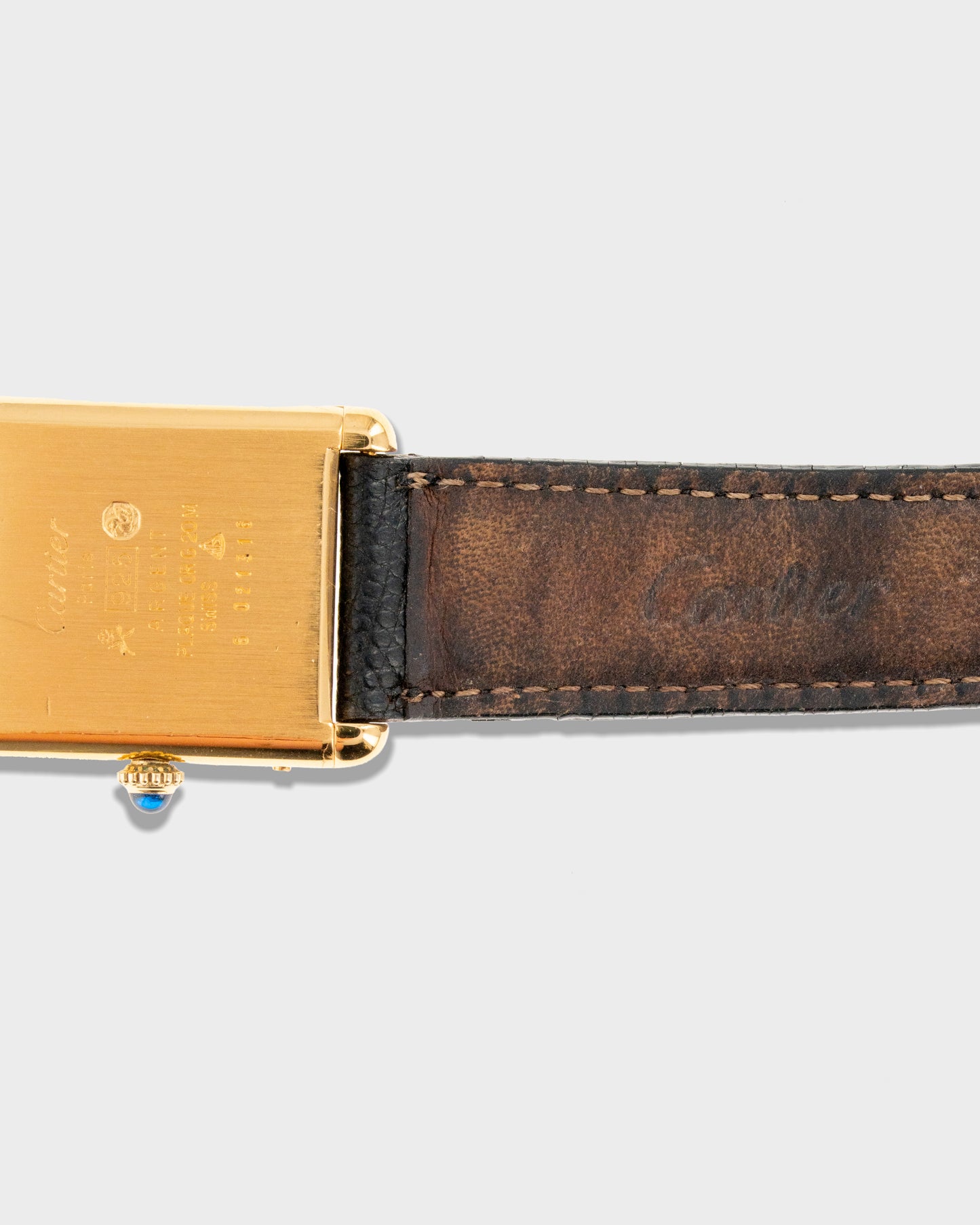 1970's Vintage Vermeil Cartier Must de Tank Vermeil Large Model - Yellow 'Lemon' Dial