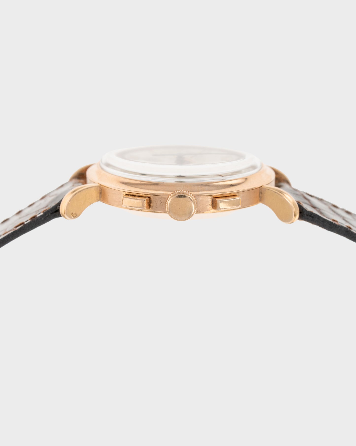 1950's Vintage Rose Gold Jaeger-LeCoultre 3-Register Chronograph Jumbo - 36.5mm Oversized Case with Fancy Lugs and French-Hallmarks