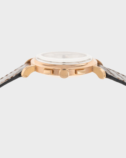 1950's Vintage Rose Gold Jaeger-LeCoultre 3-Register Chronograph Jumbo - 36.5mm Oversized Case with Fancy Lugs and French-Hallmarks