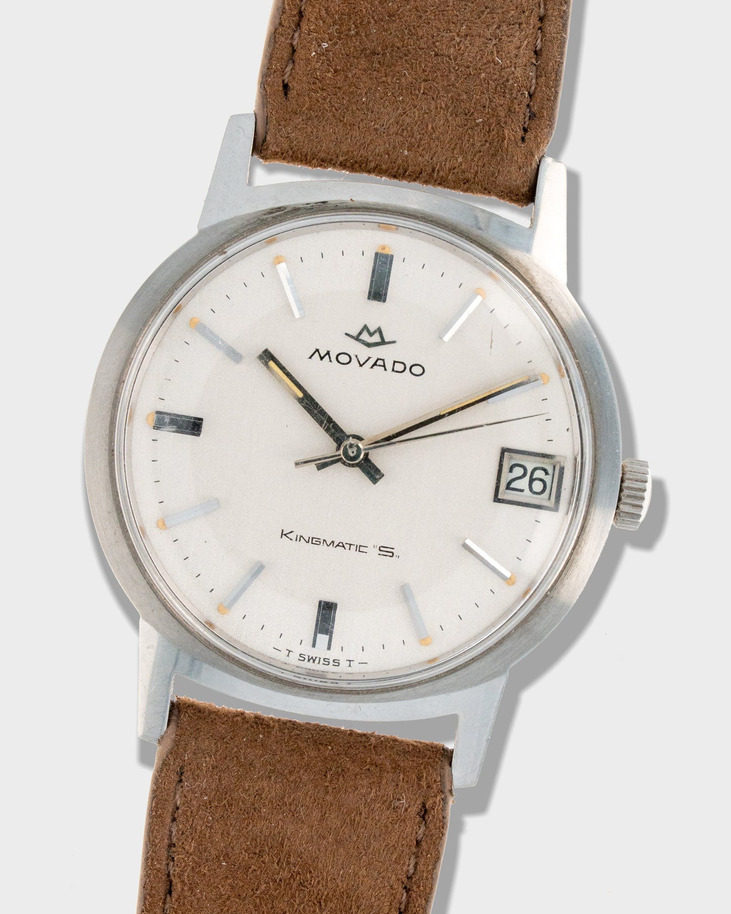 1970's Vintage Steel Movado Kingmatic "S" Sub Sea - Silver Dial