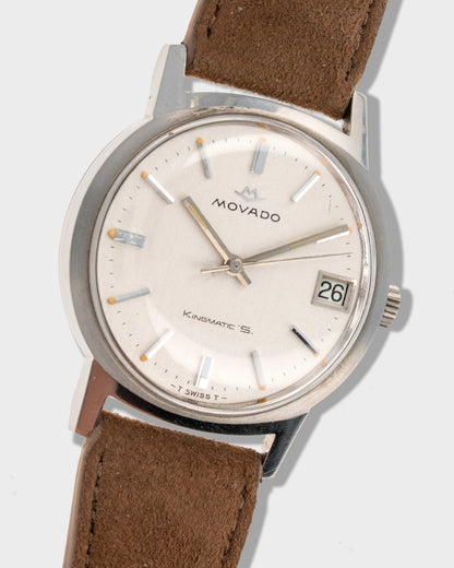 1970's Vintage Steel Movado Kingmatic "S" Sub Sea - Silver Dial