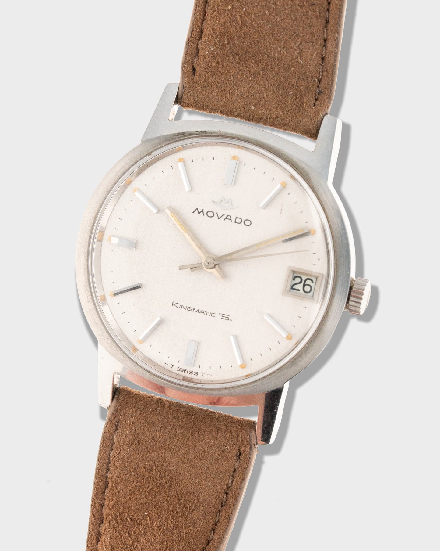 1970's Vintage Steel Movado Kingmatic "S" Sub Sea - Silver Dial