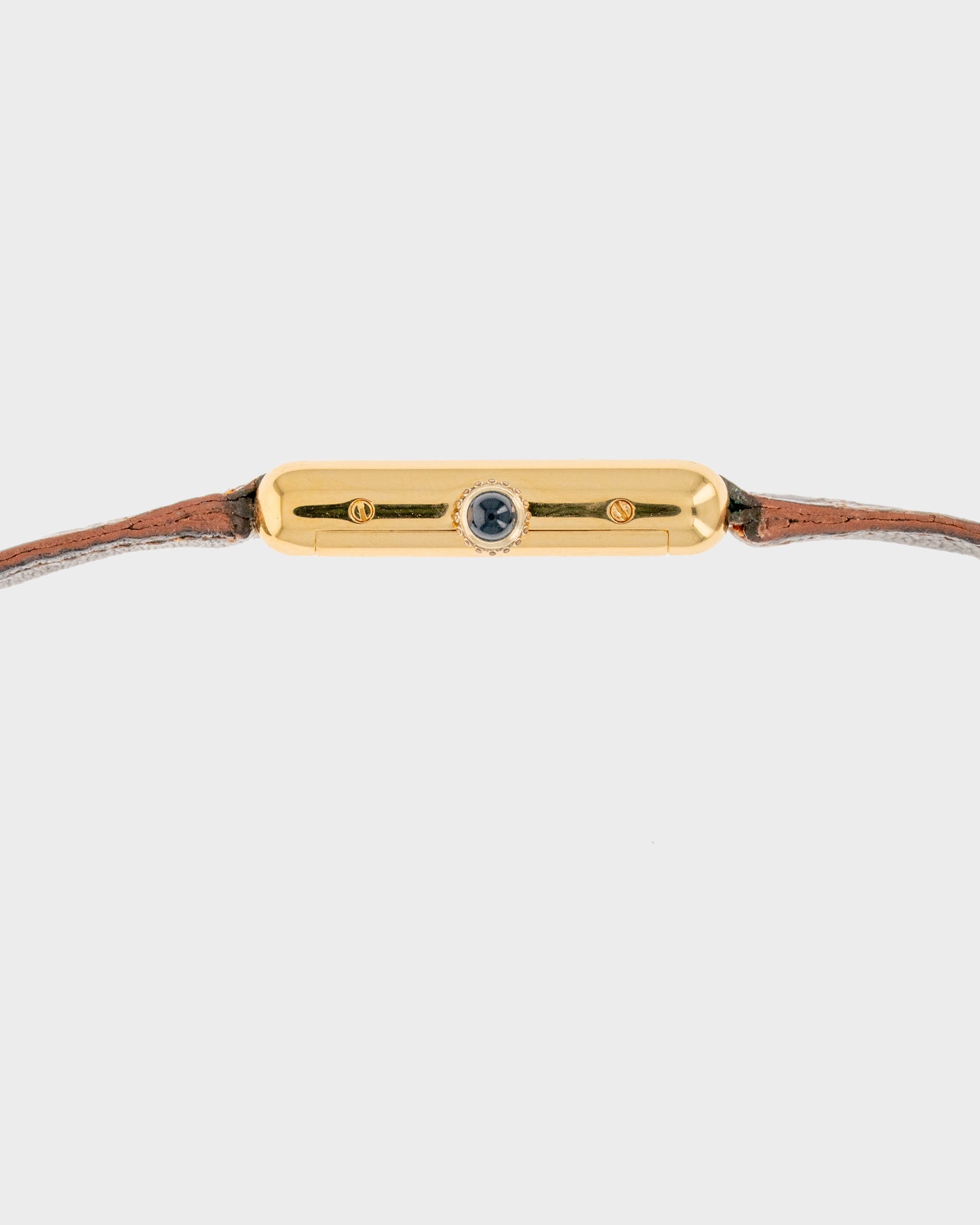 1970's Vintage Cartier Tank Must de Vermeil Small Model - Brown 'Wooden' or 'Tortoise' Dial