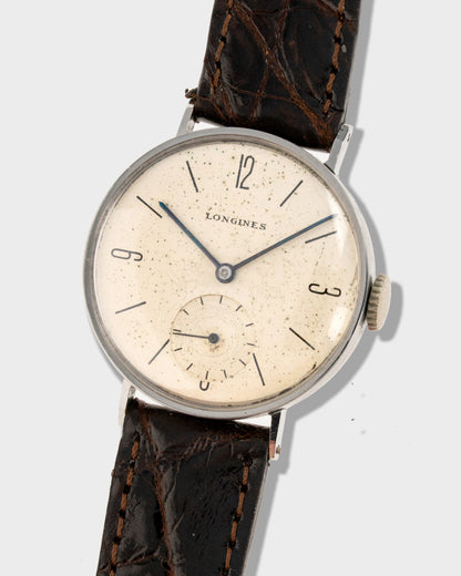 1939 Vintage Steel Longines "Calatrava" - Silver Dial
