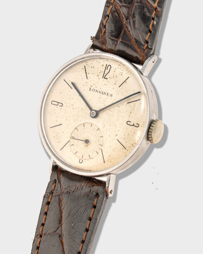 1939 Vintage Steel Longines "Calatrava" - Silver Dial