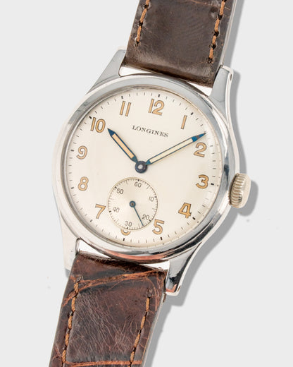 1944 Vintage	Steel Longines Military 'Sei Tacche' - Silver Dial