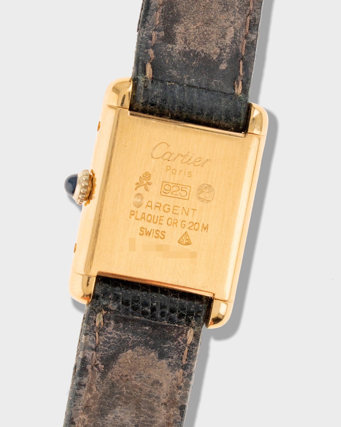 1970's Vintage Vermeil Cartier Must de Tank Vermeil Small Model - Yellow 'Lemon' Dial