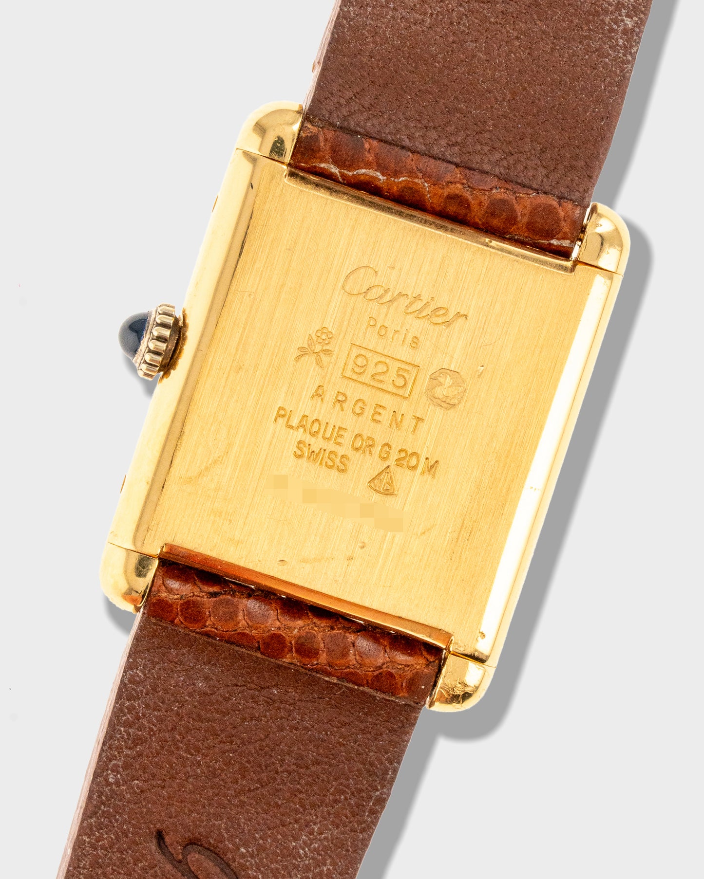 1970's Vintage Vermeil Cartier Must de Tank Vermeil Large Model - Yellow 'Lemon' Dial