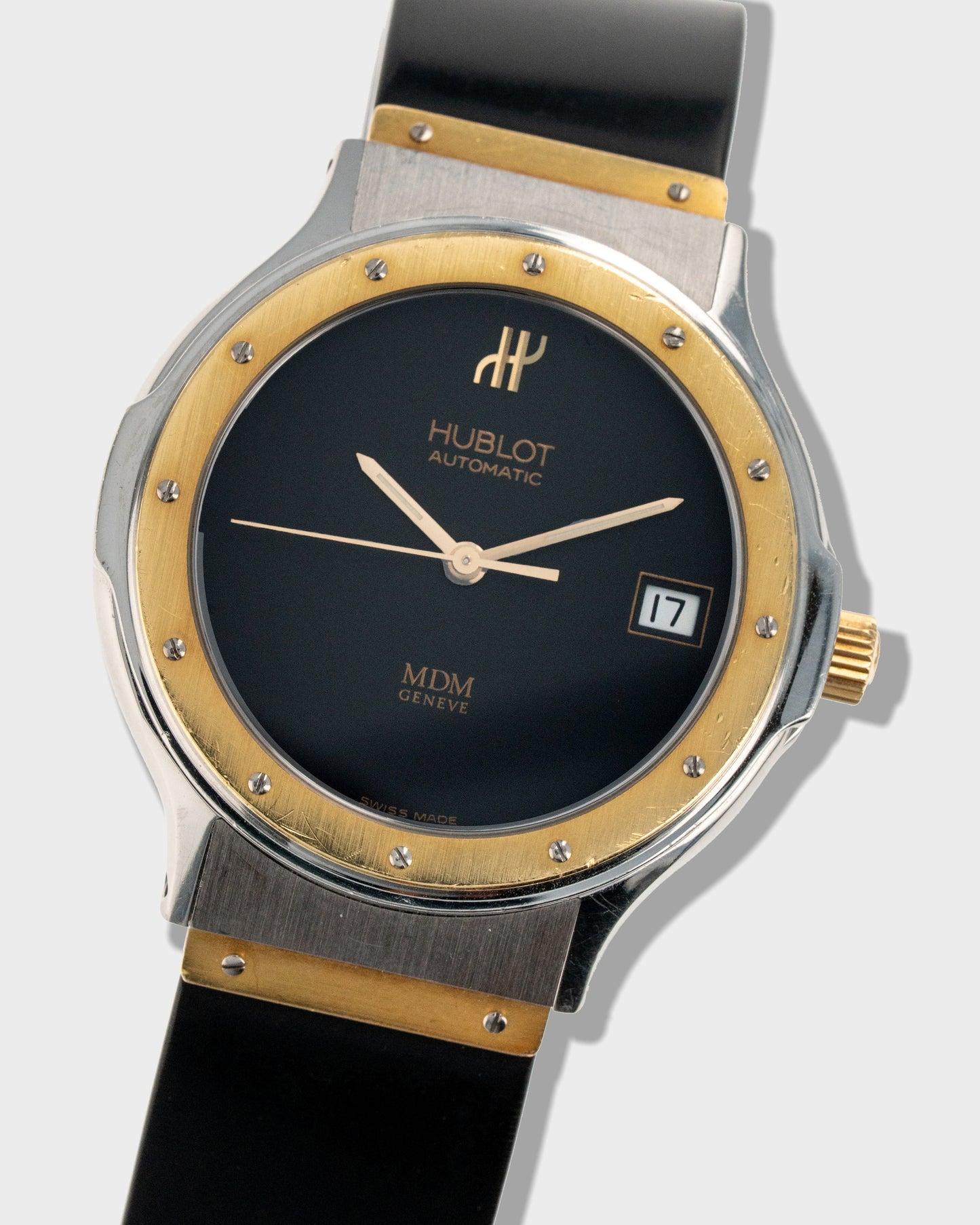 1990's Vintage Two-Tone Hublot MDM Ref. 1581.2 - Black Dial