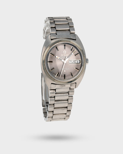 1969 Vintage Steel Omega "Gerald Genta" C-Shaped Constellation Ref. 168.029 - Grey Dial with Fluted Bezel