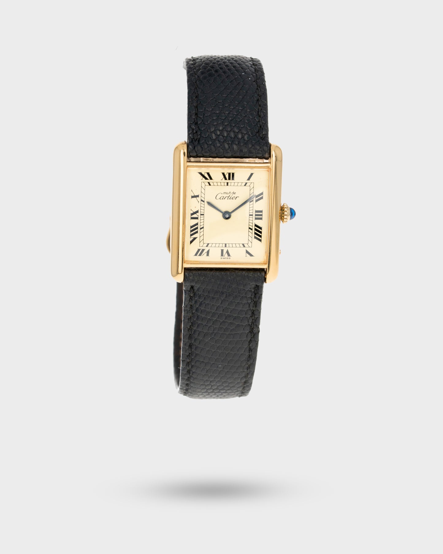 1970's Vintage Vermeil Cartier Must de Tank Vermeil Large Model - Yellow 'Lemon' Dial