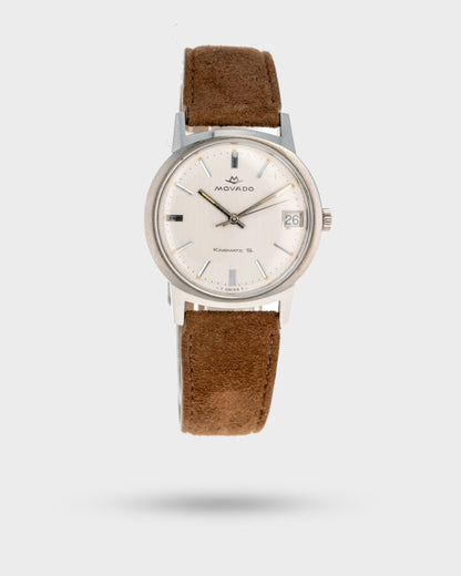 1970's Vintage Steel Movado Kingmatic "S" Sub Sea - Silver Dial