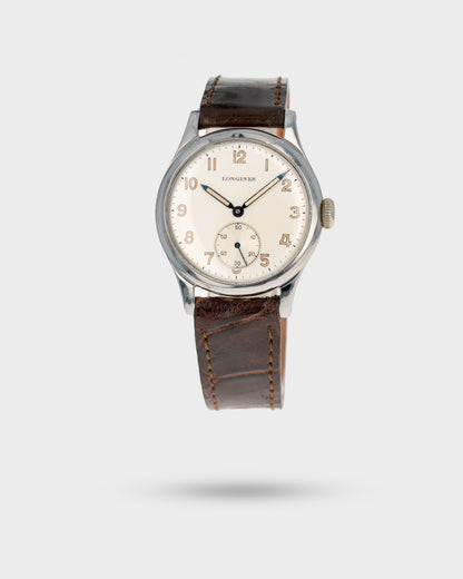 1944 Vintage	Steel Longines Military 'Sei Tacche' - Silver Dial