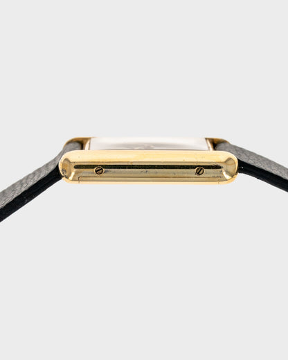 1970's Vintage Vermeil Cartier Tank Must de Large Model - Black Dial