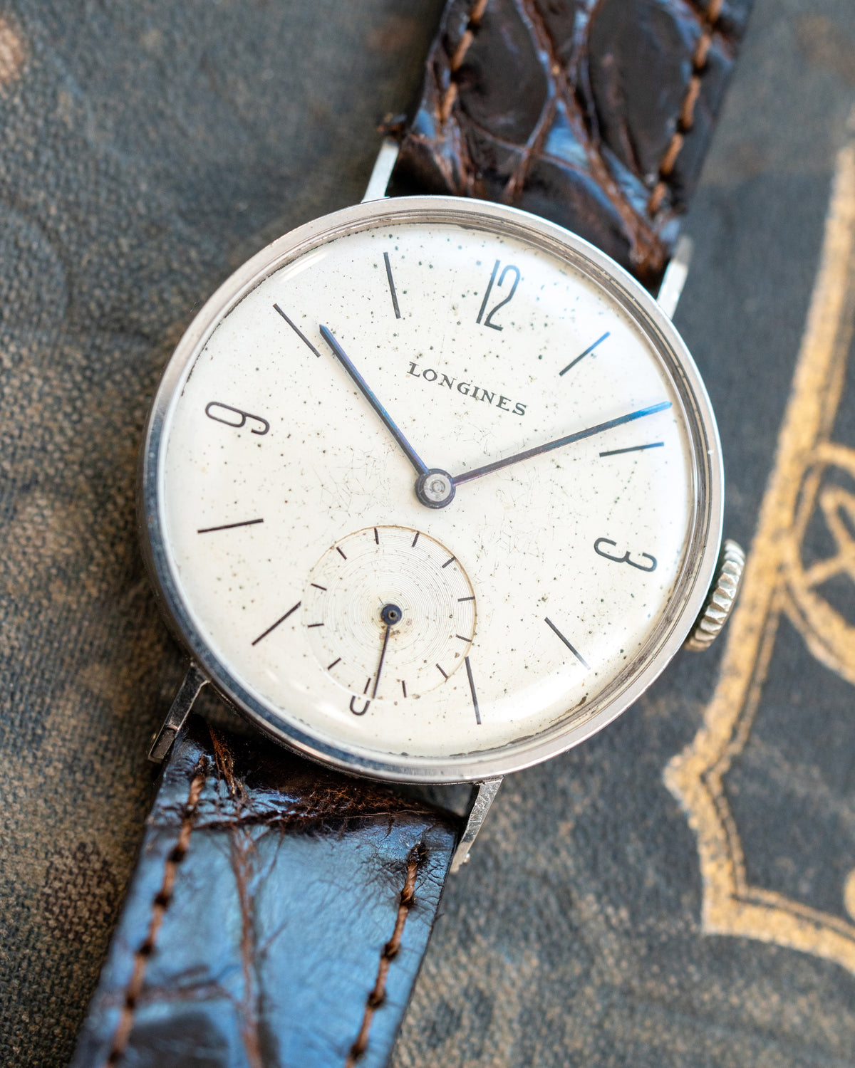 1939 Vintage Steel Longines "Calatrava" - Silver Dial